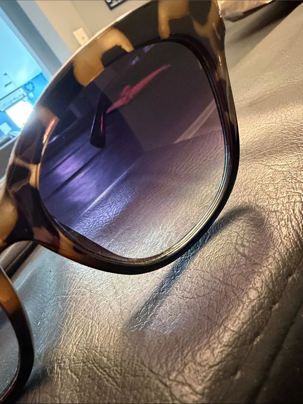 Quay Australia Tortoiseshell Cat Eye Sunglasses with Brown Gradient Lenses